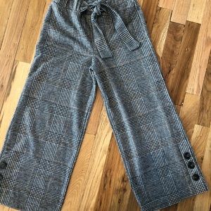 Zara girls plaid button pants